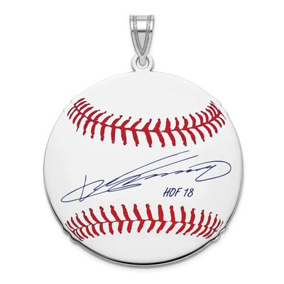 Vladimir Guerrero Hall of Fame Signature Large Epoxy Baseball Pendant Sterling Silver SSHF02VG18, U…