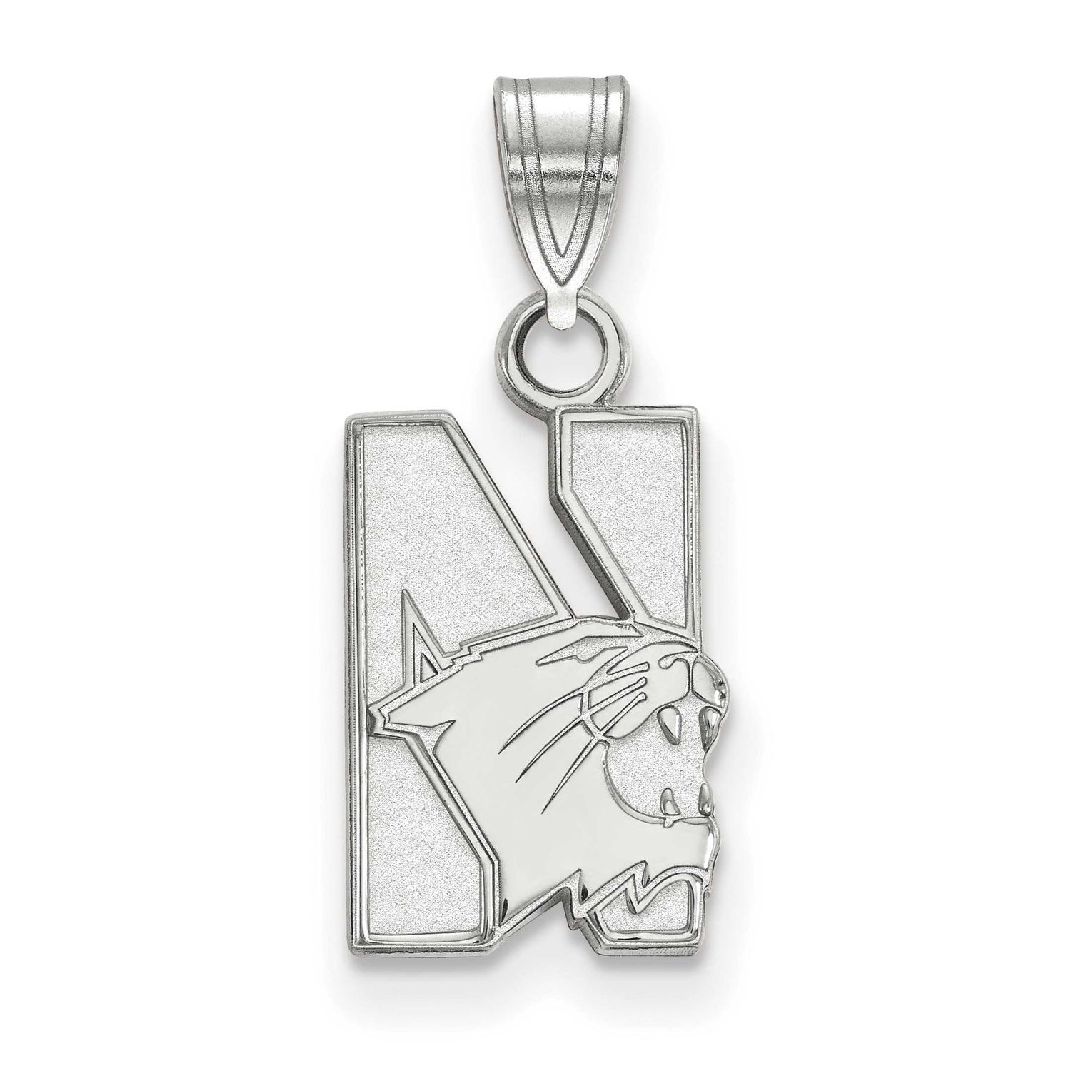 Northwestern University Small Pendant 14k White Gold 4W001NWU, UPC: 886774824482