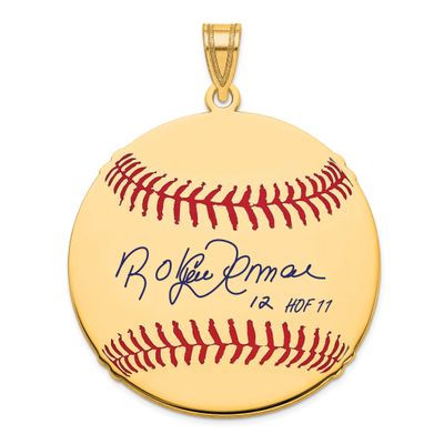 Roberto Alomar Hall of Fame Signature Large Epoxy Baseball Pendant 10k Gold 1YHF02RA11, UPC: