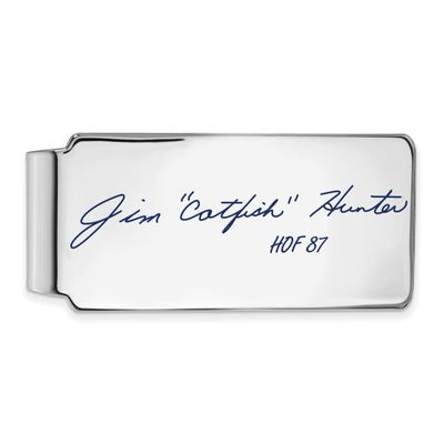 Catfish Hunter Hall of Fame Signature Epoxy Money Clip Sterling Silver SSHF04CH87, UPC:
