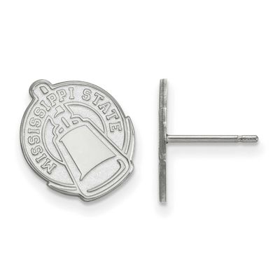 Mississippi State University Small Post Earrings Sterling Silver Rhodium-plated SS051MSS, UPC: 8867…