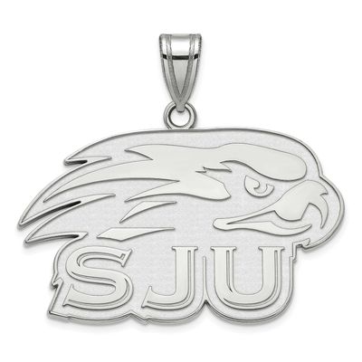 St Joseph&#39;S University Hawks Large Pendant Sterling Silver Rhodium-plated SS001SJO, UPC: 8867746982…
