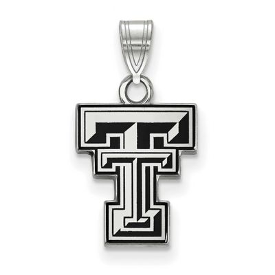 Texas Tech University T-T Small Enameled Pendant Sterling Silver Rhodium-plated SS031TXT, UPC: 8867…