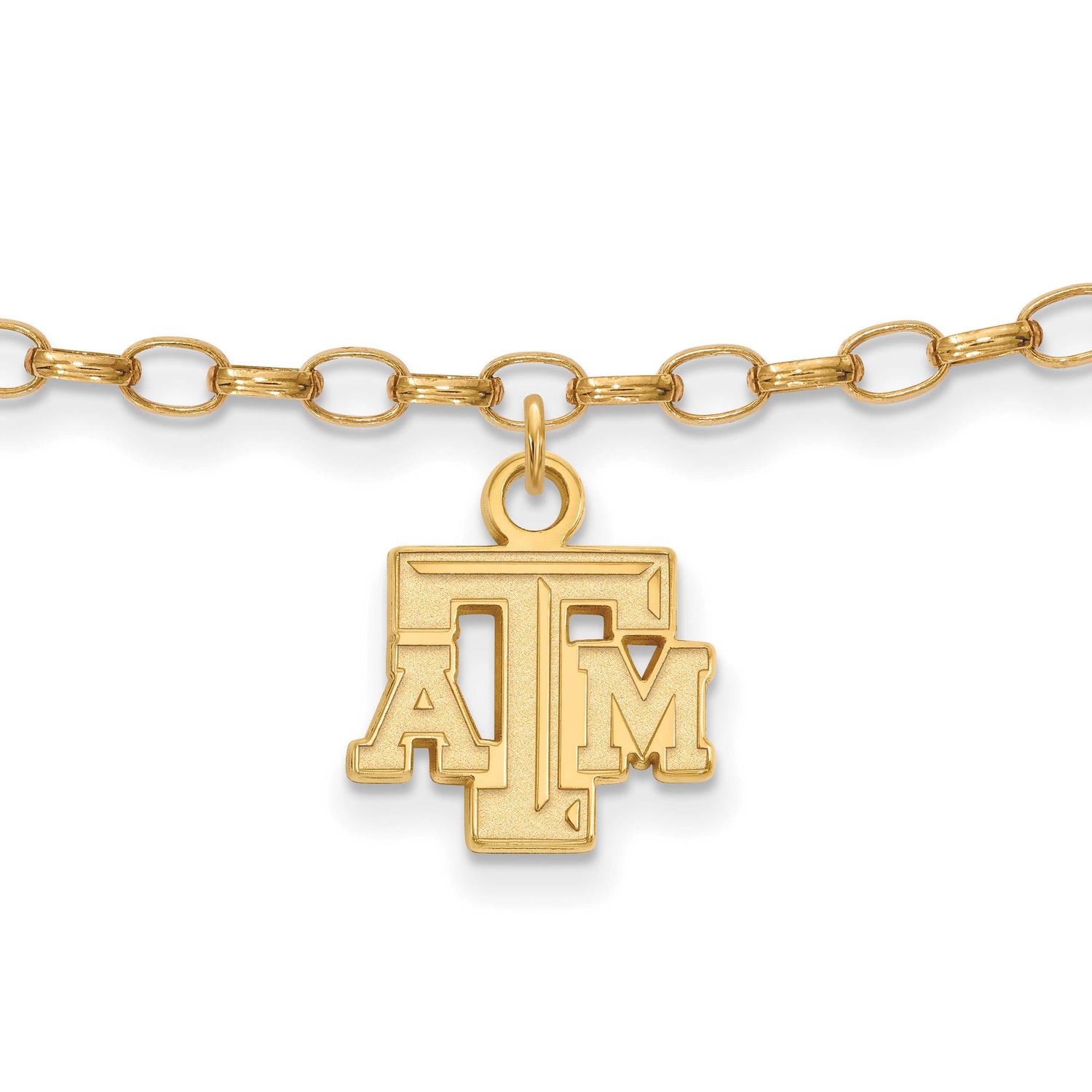 Texas A And M University T-A-M 9 Inch Anklet Gold-plated Sterling Silver GP024TAM, UPC: 886774928227
