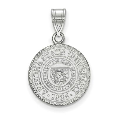 Arizona State University Medium Crest Pendant 14k White Gold 4W043AZS, UPC: 191101779794