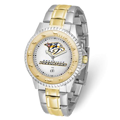 Gametime NHL Nashville Predators Competitor Two-Tone Quartz Watch with Date Stainless Steel XWM3377…