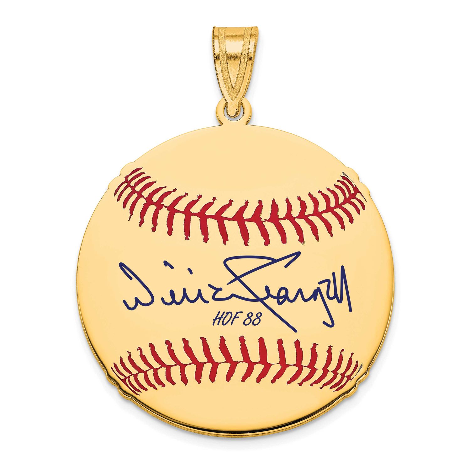 Willie Stargell Hall of Fame Signature Medium Epoxy Baseball Pendant 14k Gold 4YHF10WS88, UPC: