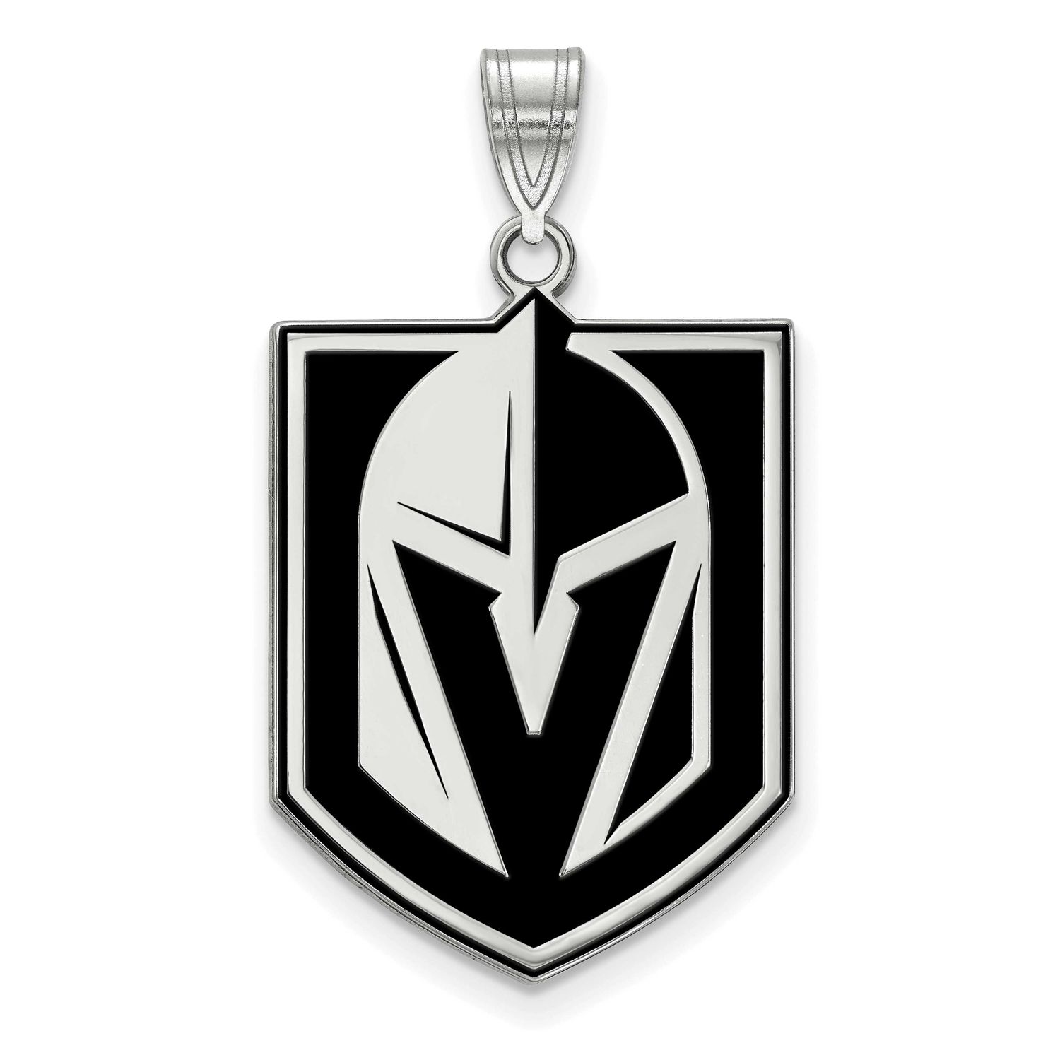 Vegas Golden Knights Extra Large Enameled Pendant Sterling Silver SS027VGK, UPC: 191101774973
