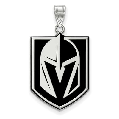 Vegas Golden Knights Extra Large Enameled Pendant Sterling Silver SS027VGK, UPC: 191101774973