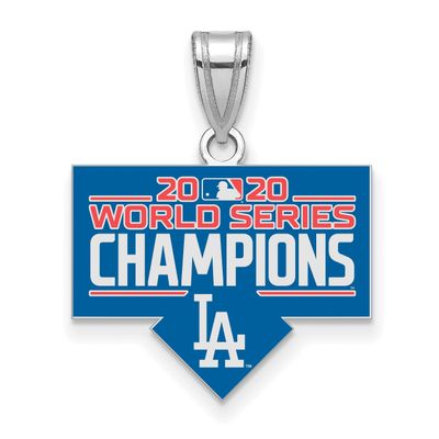 2020 World Series Champions Los Angeles Dodgers Large Enamel Pendant Sterling Silver SS005DOD20, UP…