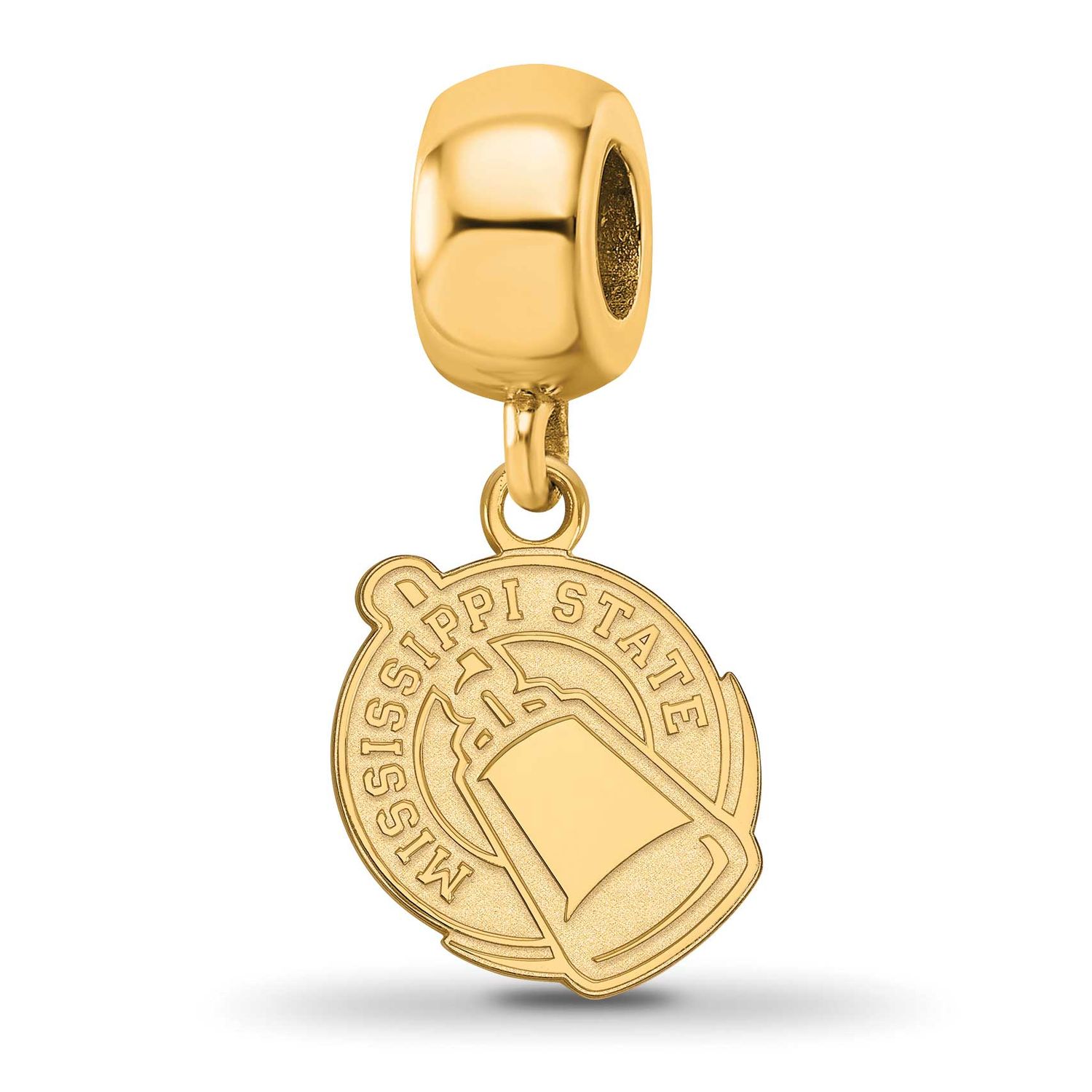 Mississippi State University Small Dangle Bead Gold-plated Sterling Silver GP062MSS, UPC: 886774951…
