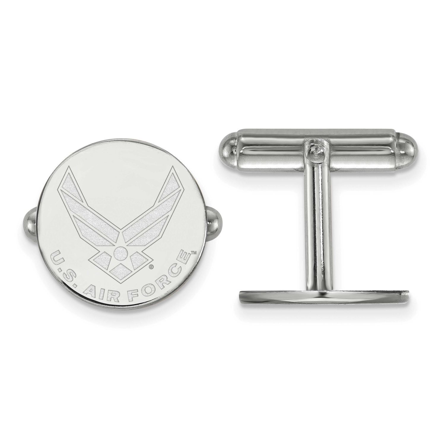 U.S. Air Force Cufflinks Sterling Silver Rhodium-plated SS037USAF, UPC: 191101215124