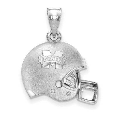 Mississippi State U 3D Football Helmet with Logo Pendant  Sterling Silver SS505MSS, UPC: 8538810062…