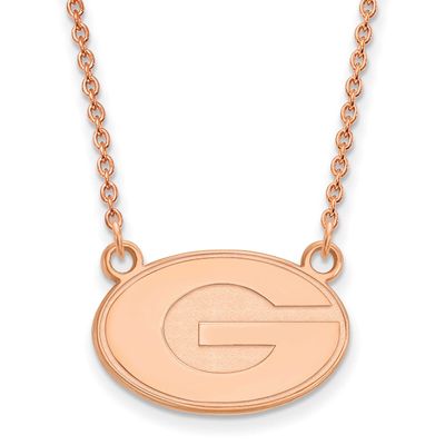 Rose Gold-Plated University of Georgia Small Pendan Sterling Silver RP015UGA-18, UPC: 191101776311