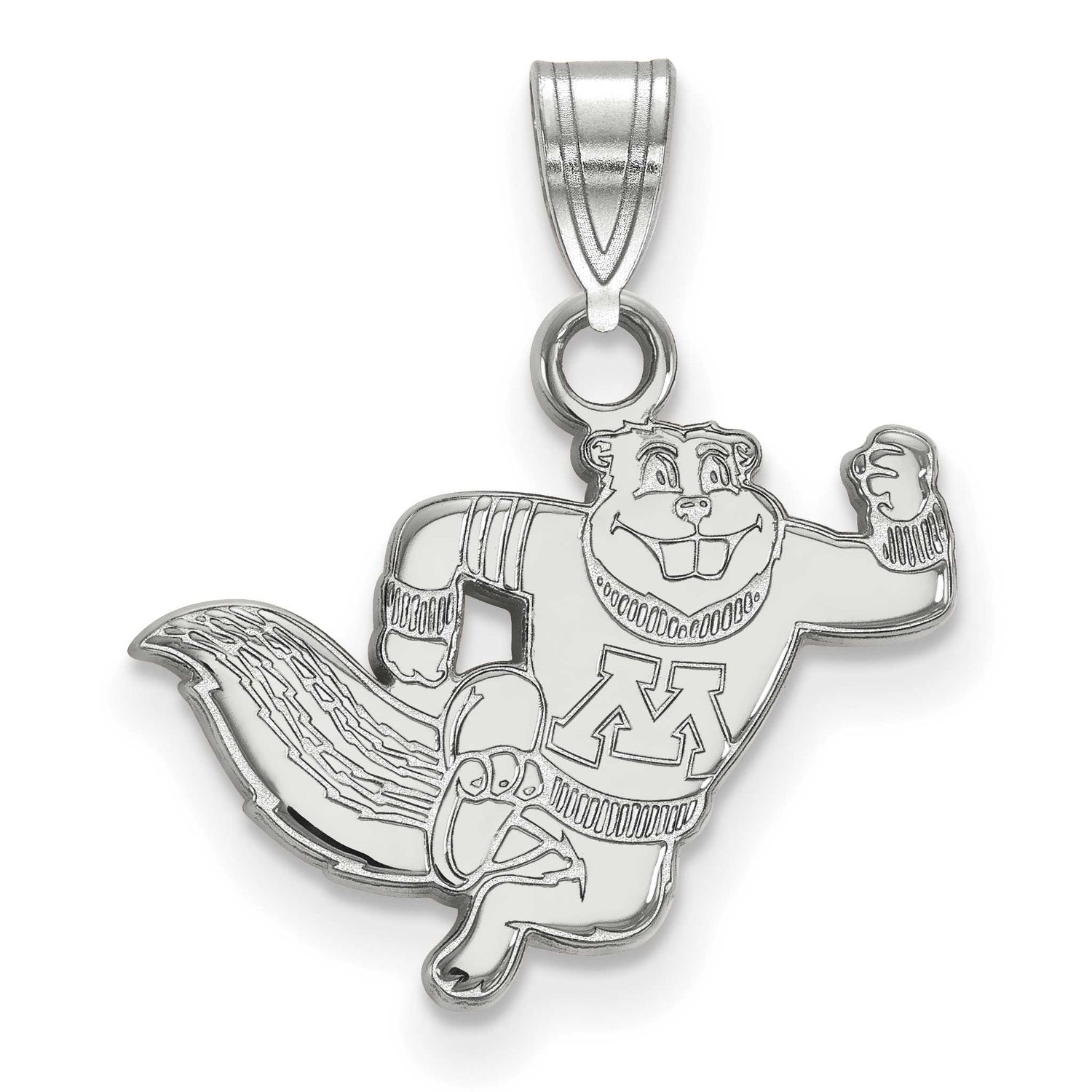 University of Minnesota Gopher Small Pendant Sterling Silver Rhodium-plated SS025UMN, UPC: 88677471…