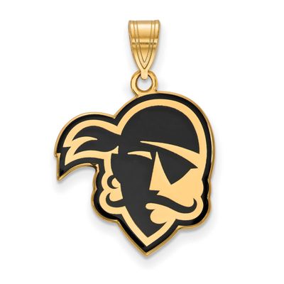 Seton Hall University Pirate Large Enameled Pendant Gold-plated Sterling Silver GP007SHU, UPC: 8867…