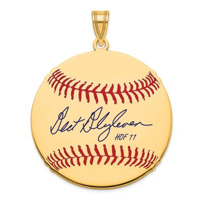 Bert Blyleven Hall of Fame Signature Large Epoxy Baseball Pendant 10k Gold 1YHF02BB11, UPC: