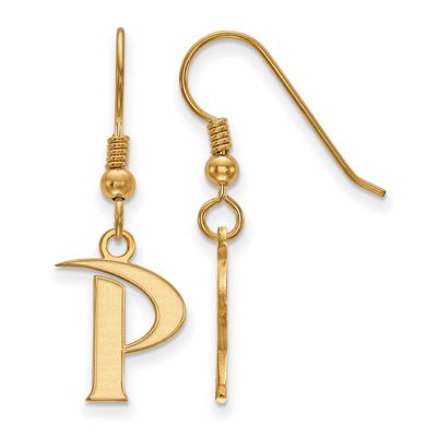 Pepperdine University Letter P Small Dangle Wire Earrings Gold-plated Sterling Silver GP003PEU, UPC…