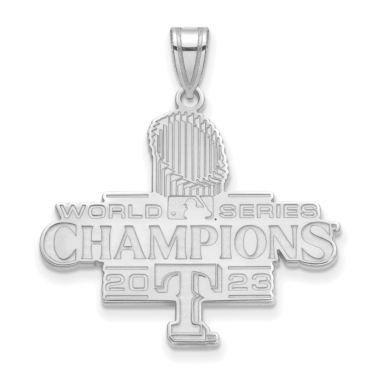 2023 World Series Champions Texas Rangers Extra Large Pendant Sterling Silver SS004RAN23, UPC: 1969…