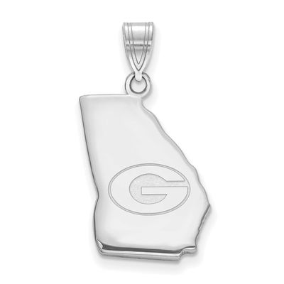 University of Georgia State Pendant Sterling Silver Rhodium-plated SS130UGA, UPC: 196904187128