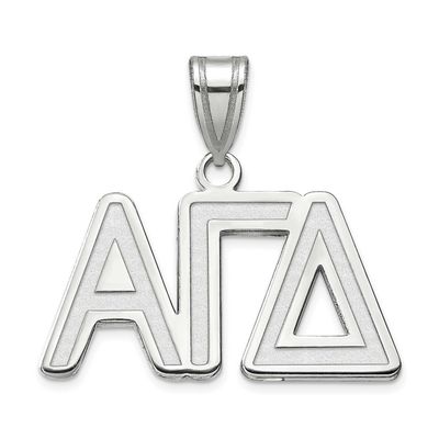 Alpha Gamma Delta Medium Pendant Sterling Silver Rhodium-plated SS003AGD, UPC: 886774598741
