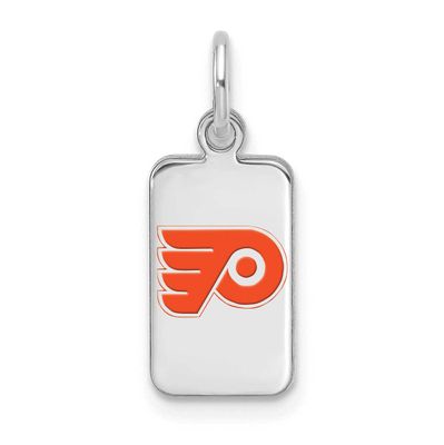 NHL Philadelphia Flyers Enamel Tag Pendant Sterling Silver Rhodium-plated SS126FLY, UPC: 1969041845…