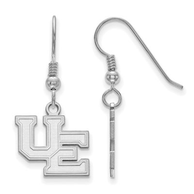 University of Evansville Purple Aces Small Dangle Wire Earrings Sterling Silver Rhodium-plated SS00…