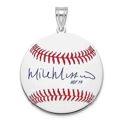 Mike Mussina Hall of Fame Signature Medium Epoxy Baseball Pendant Sterling Silver SSHF10MM19, UPC: