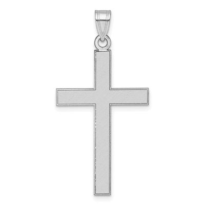 Florentine Satin Cross Pendant 14k White Gold, MPN: XR2155W, UPC: