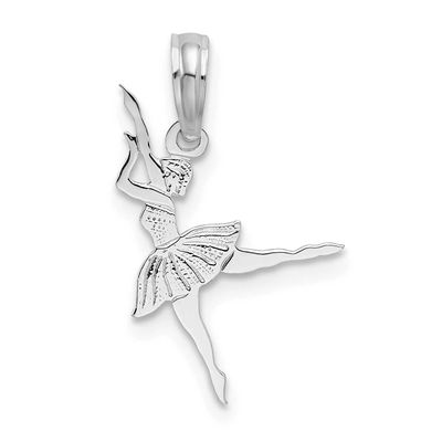 De-Ani Polished Small Ballerina Pendant Sterling Silver Rhodium-Plated, MPN: QC10608, UPC: 63721818…