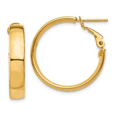 5mm Omega Back Hoop Earrings 10k Gold, MPN: 10PRE733, UPC: