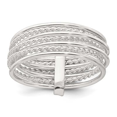 Twisted Multi BRing Sterling Silver Polished, MPN: QR7716, UPC: