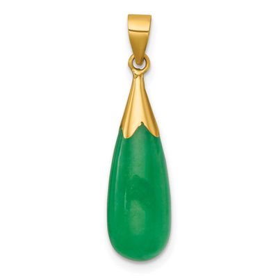 Jade Teardrop Pendant 14k Gold Polished, MPN: XP5316, UPC: