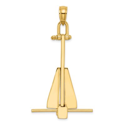 3-D Moveable Danforth Anchor Charm 14k Gold, MPN: K7904, UPC: 637218044283