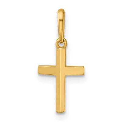 Knife Edge Latin Cross Pendant 14k Gold Polished, MPN: K10072, UPC: