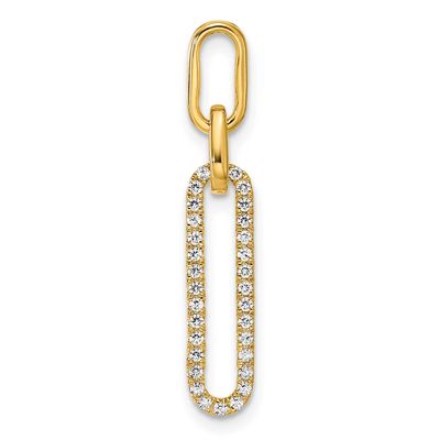 Diamond Paperclip Link Pendant 14k Gold Polished, MPN: PM10274-016-YAA, UPC: