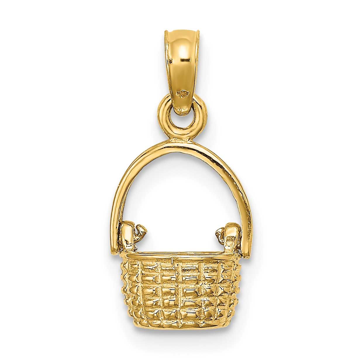 3-D Moveable Handle Basket Charm 14k Gold, MPN: K7990, UPC: 63721805101