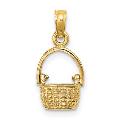 3-D Moveable Handle Basket Charm 14k Gold, MPN: K7990, UPC: 63721805101