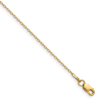 0.8mm Forzantine Cable Chain Anklet 9 Inch 14k Gold, MPN: PEN337-9, UPC: