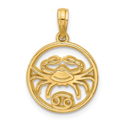 Round Cancer Pendant 14k Gold Polished, MPN: D5741, UPC: