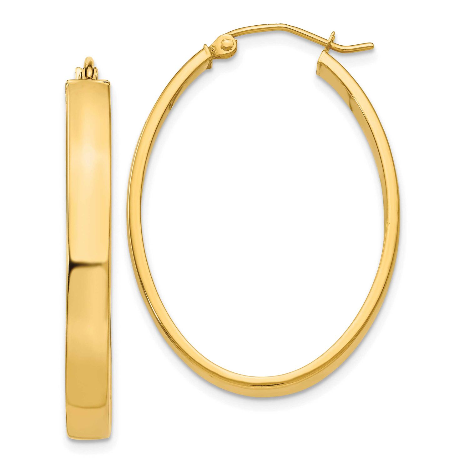 Lightweight Oval Hoop Earrings 10k Gold, MPN: 10TC659, UPC: