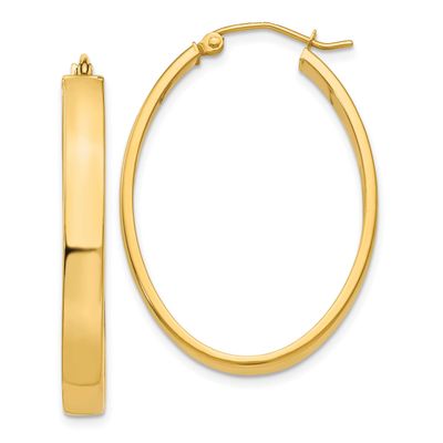 Lightweight Oval Hoop Earrings 10k Gold, MPN: 10TC659, UPC: