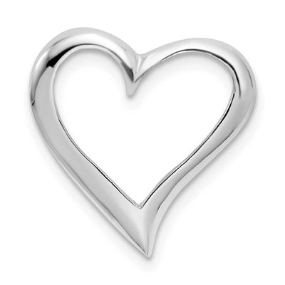 De-Ani Polished Large Floating Heart Pendant Sterling Silver Rhodium-Plated, MPN: QC10594, UPC: 637…