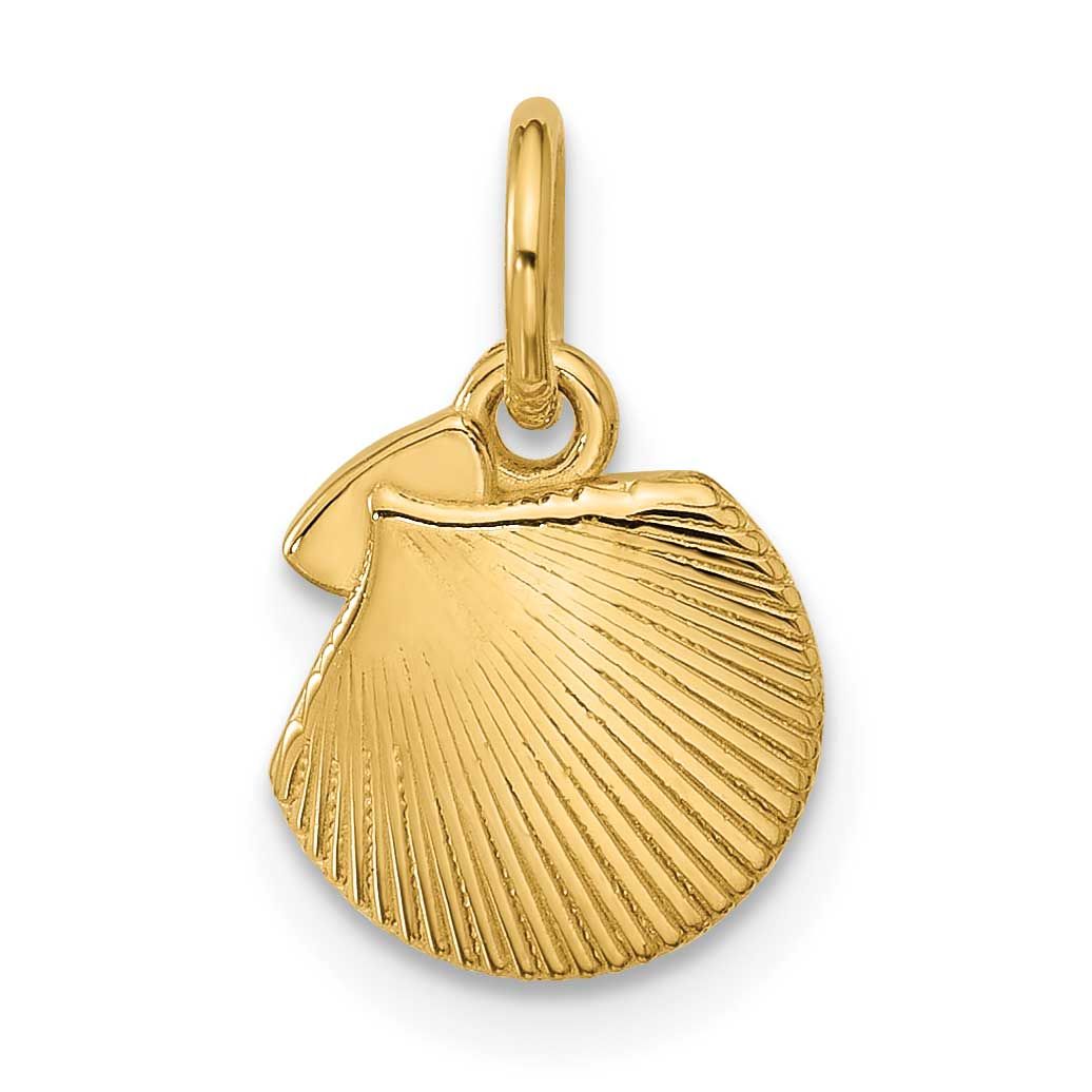 Textured Seashell Pendant 14k Gold Polished, MPN: D5758, UPC: