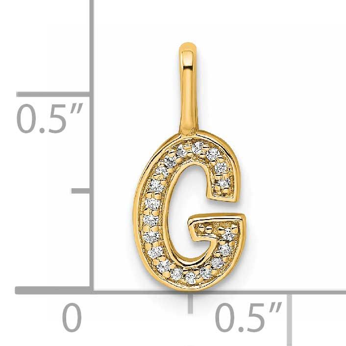 Diamond Letter G Initial Pendant 14k Gold, MPN: PM8367G-006-YA, UPC: