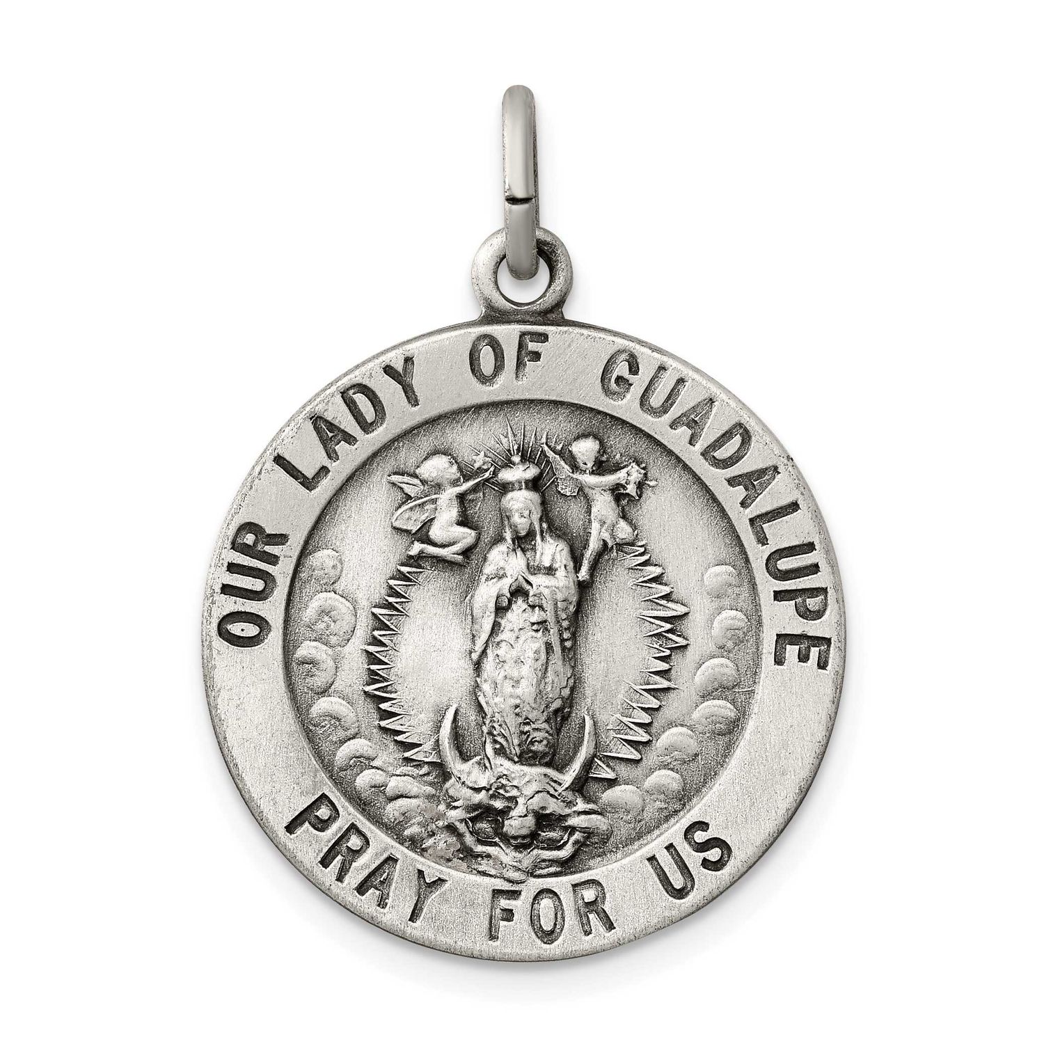 Our Lady of Guadalupe Medal Sterling Silver, MPN: QC5571, UPC: 191101183171