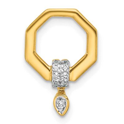 Diamond Octogon Chain Slide 18 Inch 14k Gold Polished, MPN: PM10202-007-YAA, UPC:
