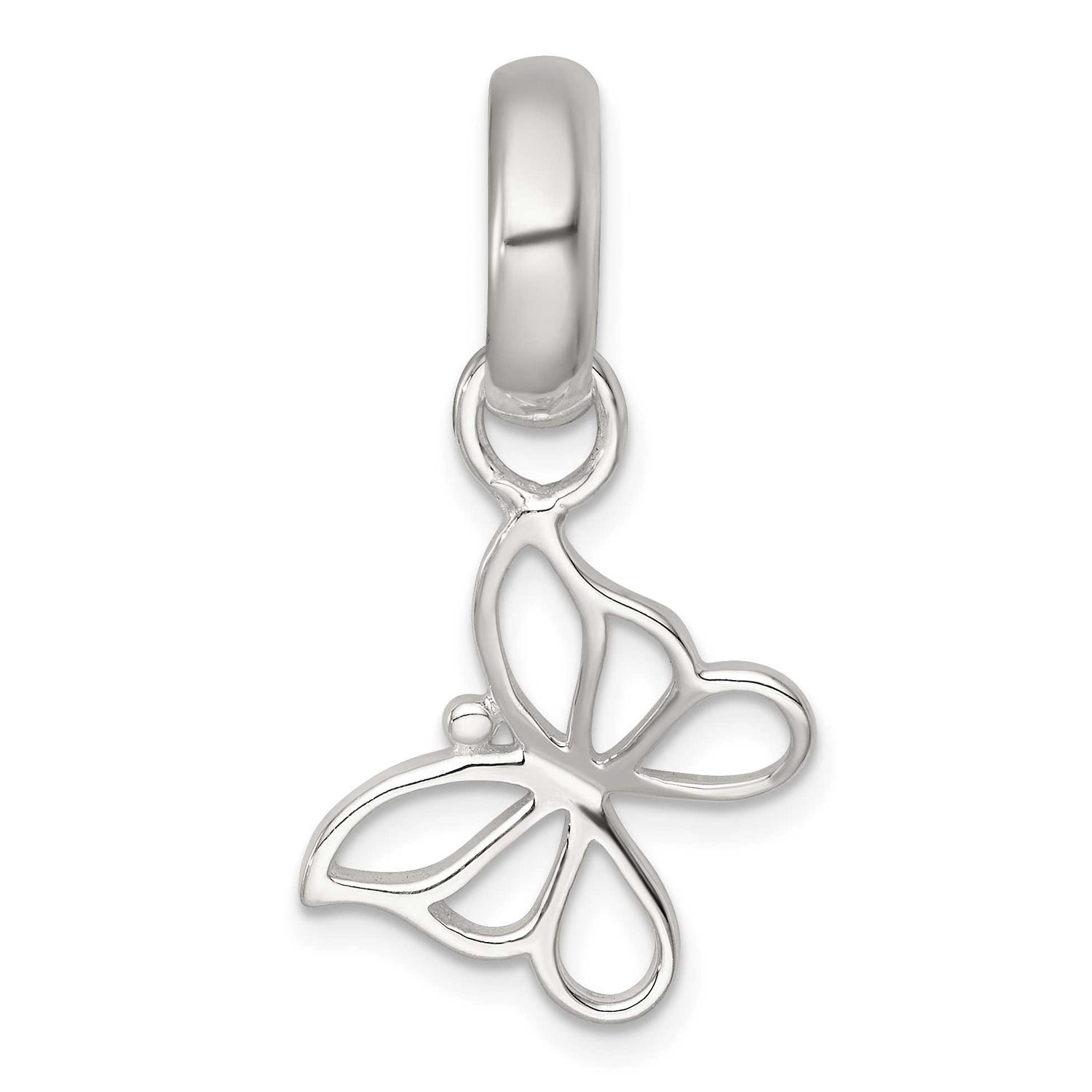 Butterfly Pendant Sterling Silver Polished, MPN: QC11569, UPC: