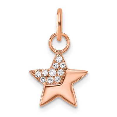 Polished Diamond Star Charm 14k Rose Gold, MPN: PM10769-010-RAA, UPC: