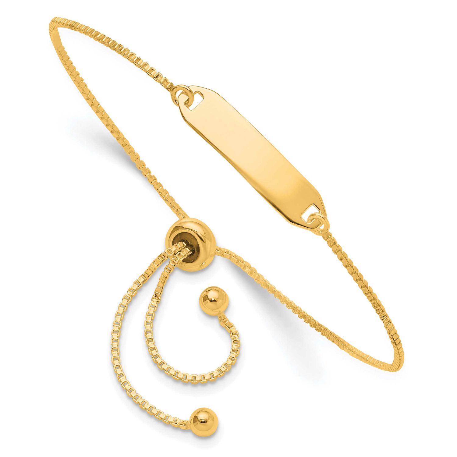 Bar Adjustable Bracelet Sterling Silver Gold-Tone Polished, MPN: QG4763GP, UPC: